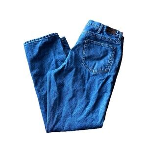 L.L. Bean Menโs Flannel Lined Classic Fit Denim Jeans Size 38x34 100% Cotton